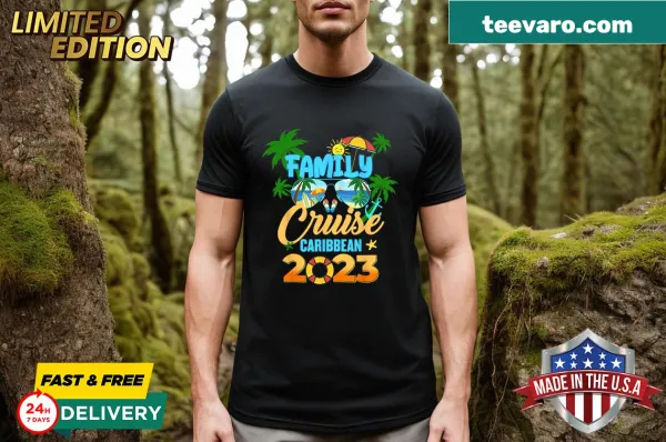 Matching vacation tee celebrating family cruises with stylish typography