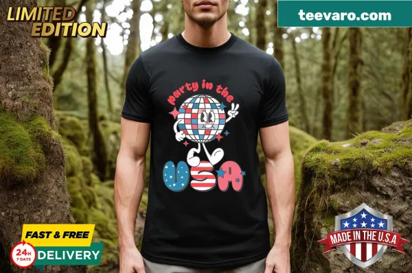 Retro T-shirt with humorous 4th of July design
