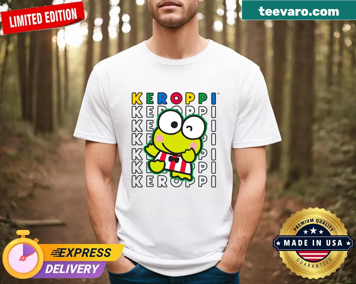 Keroppi T-shirt with a charming name graphic design. — on a men's t-shirt