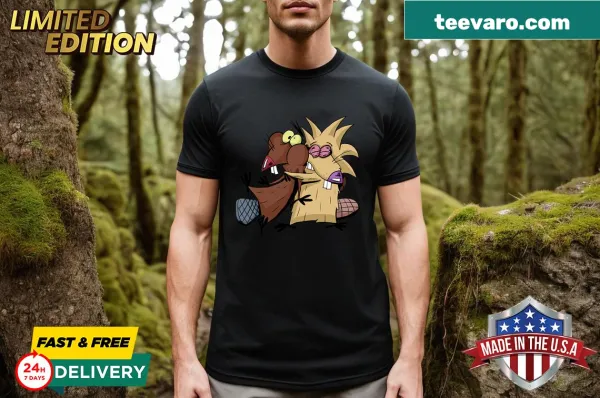 Cartoon T-shirt featuring Angry Beavers characters