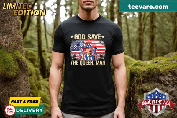 T-shirt with humorous political graphic and text