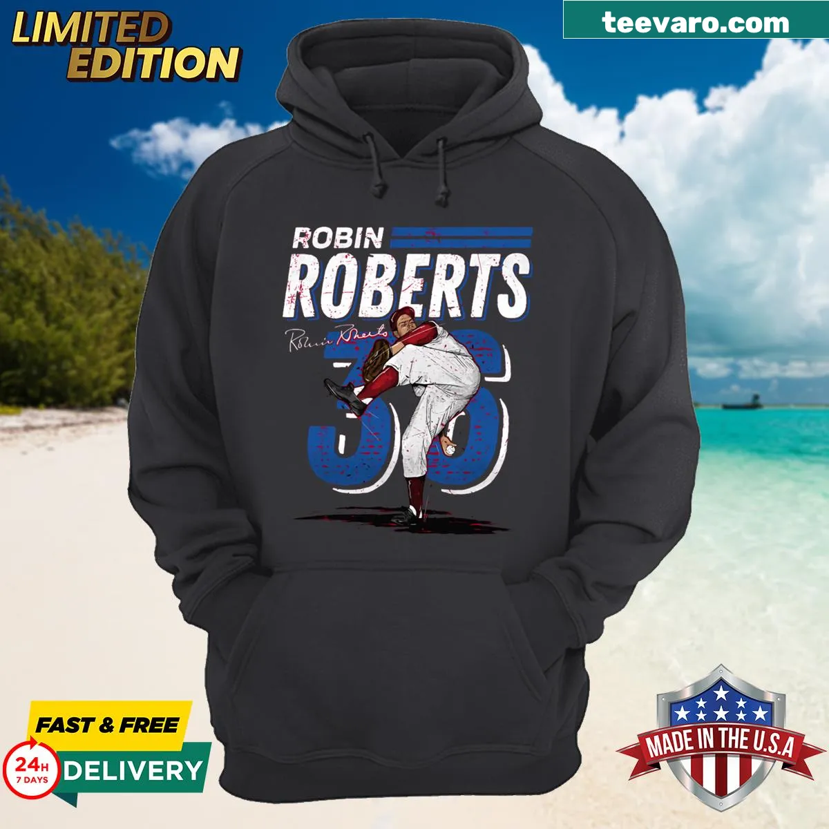 T-shirt featuring the Philadelphia Dash design for Robin Roberts — on a unisex hoodie