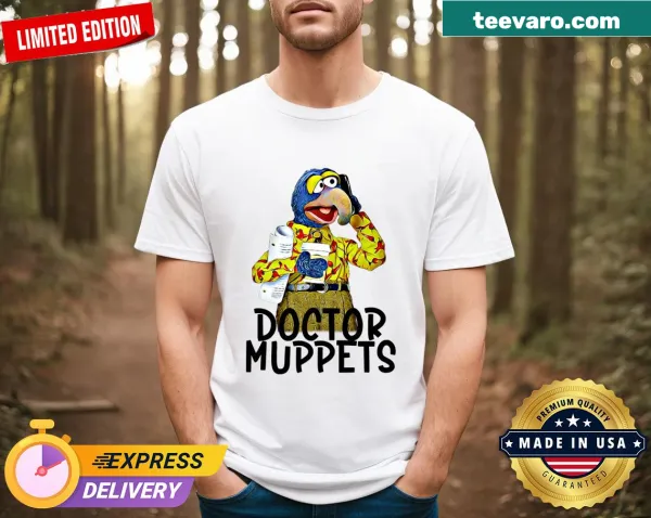 Playful typography Doctor Muppets t-shirt design