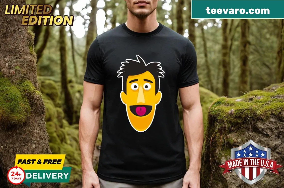 Welcome to the show t-shirt featuring cheerful greeting text — on a men's t-shirt