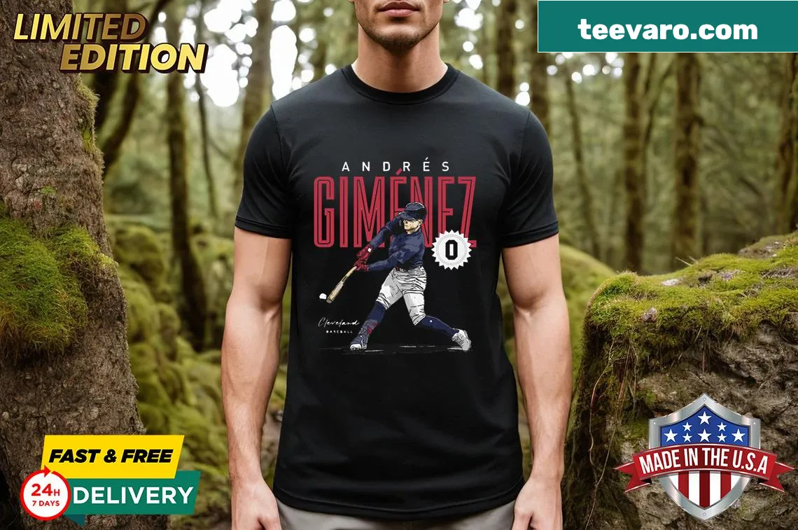 Illustrated t-shirt dedicated to Andres Gimenez. — on a men's t-shirt
