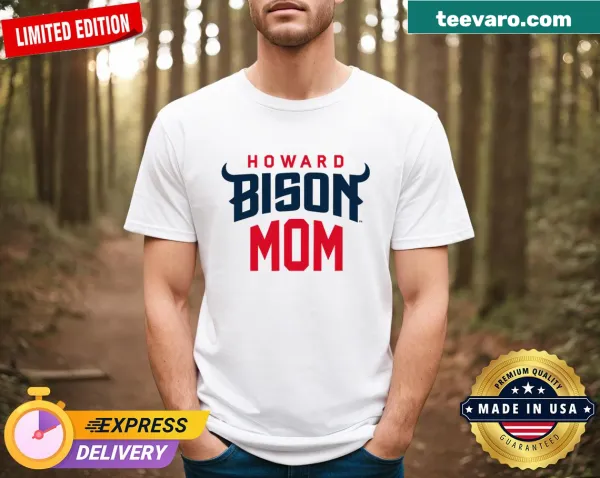 Howard University Mom t-shirt with Bison illustration