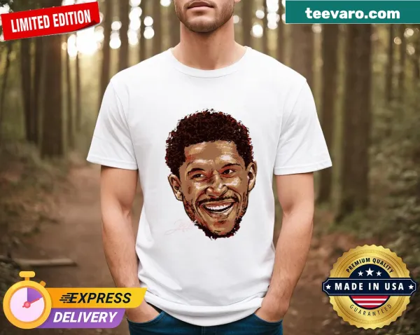 Illustration of Josh Hart with a smile graphic for T-shirt