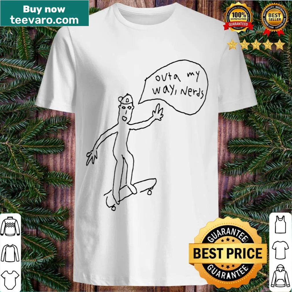 Bold graphic tee with the text 'My Way Nerds' for proud nerds — on a men's t-shirt