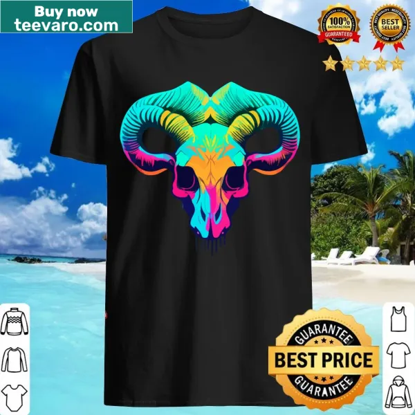 Cartoon psychedelic lamb t-shirt with whimsical graphic design