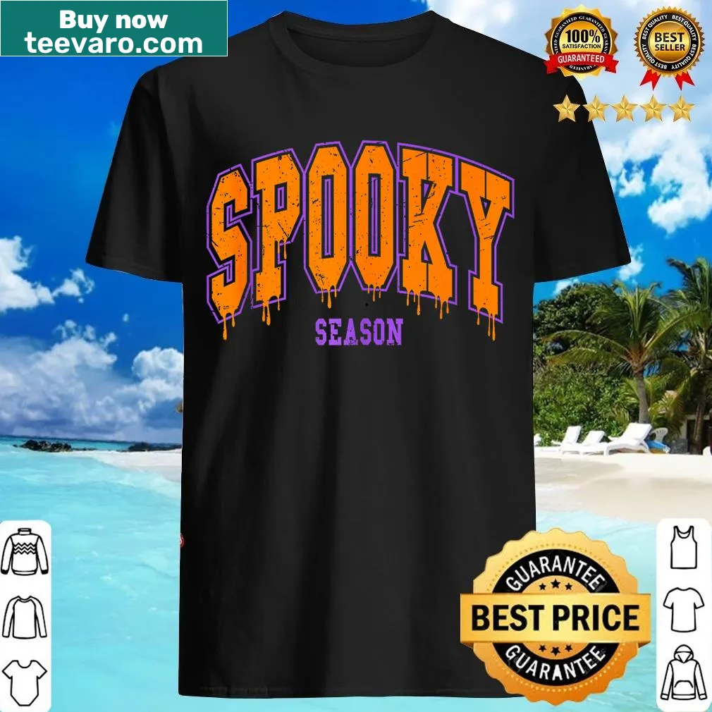 Retro Halloween graphic t-shirt for spooky season — on a men's t-shirt
