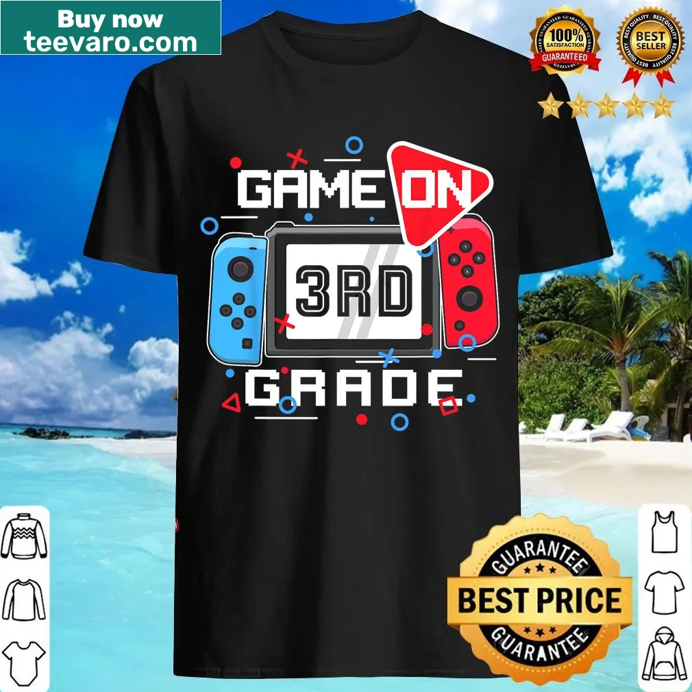 Funny cartoon gamer graphic on kids' T-shirt — on a men's t-shirt