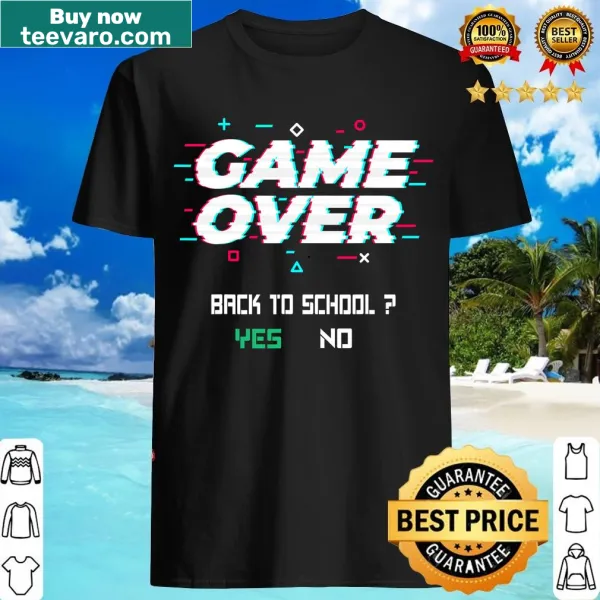 Funny T-shirt for kids with Game Over graphic for back to school