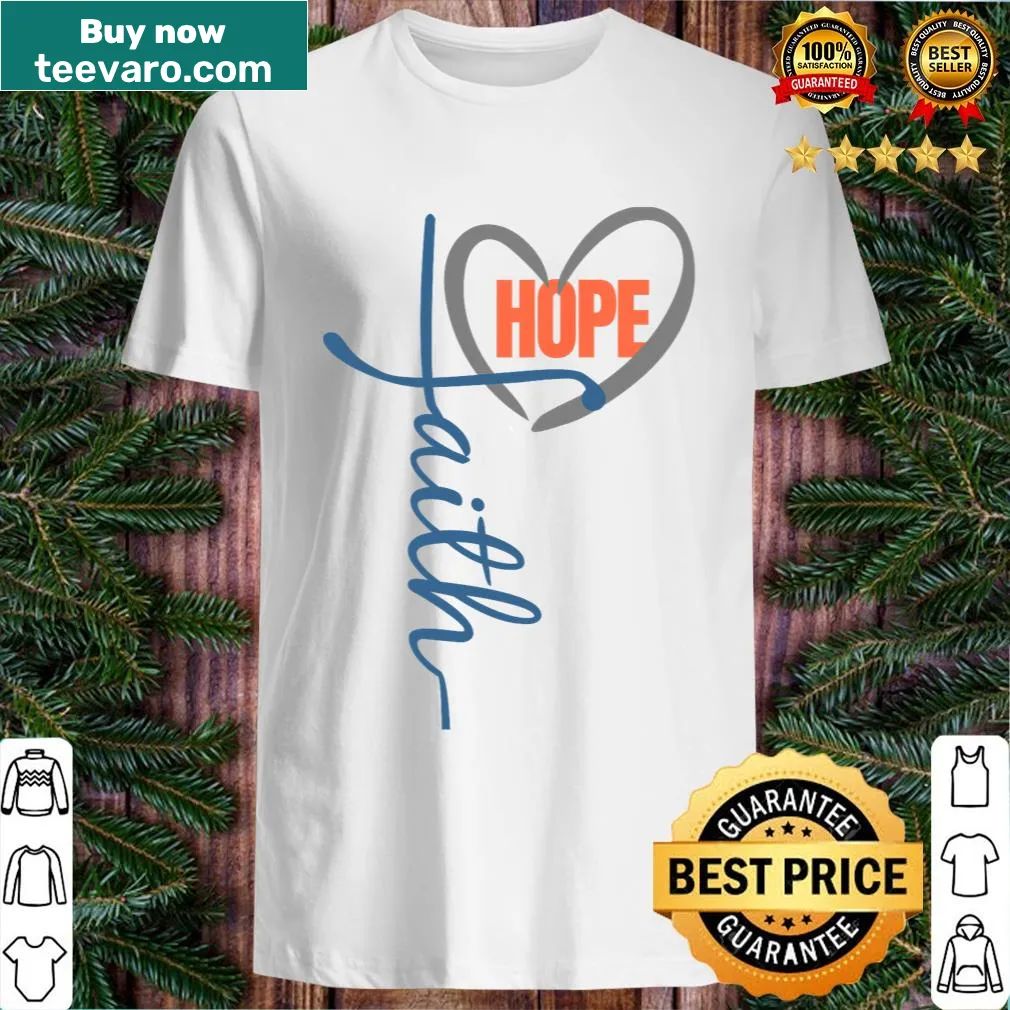 Hope & Faith inspirational text T-shirt design — on a men's t-shirt
