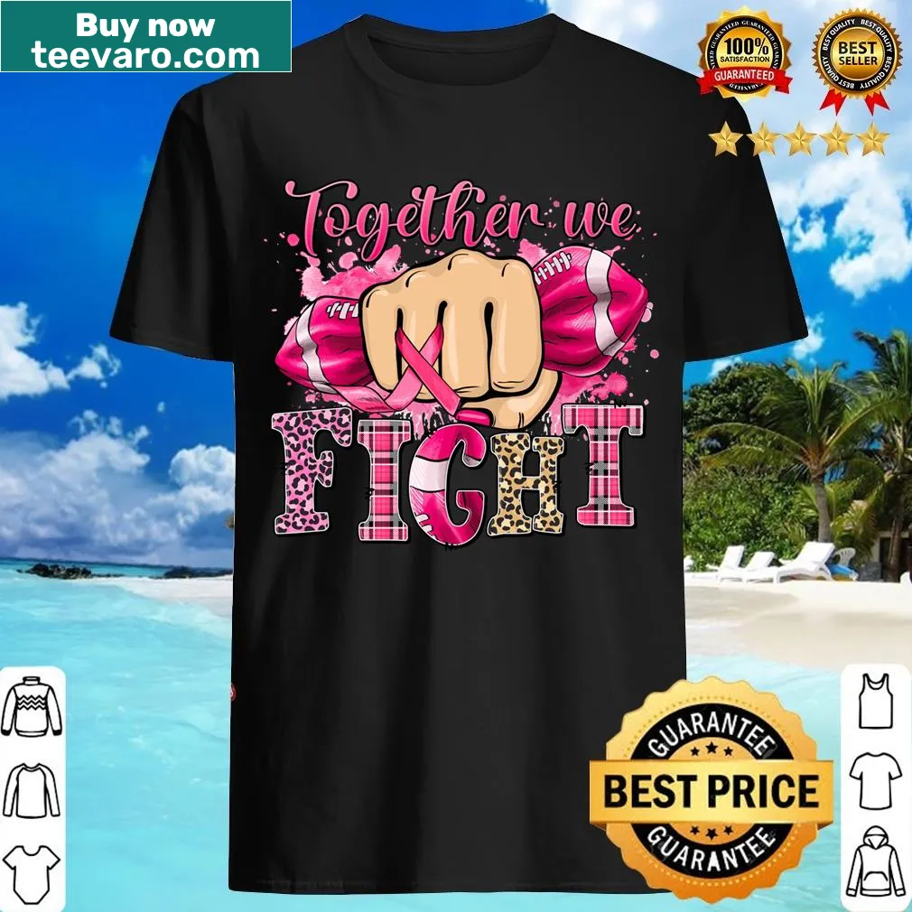 Inspirational pink ribbon and leopard design t-shirt for breast cancer awareness — on a men's t-shirt
