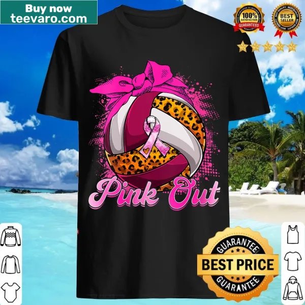 Breast cancer awareness volleyball t-shirt for women