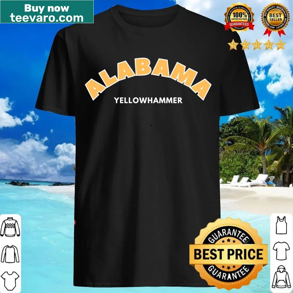 Alabama Yellowhammer T-shirt featuring the state bird and Southern Pride text — on a men's t-shirt