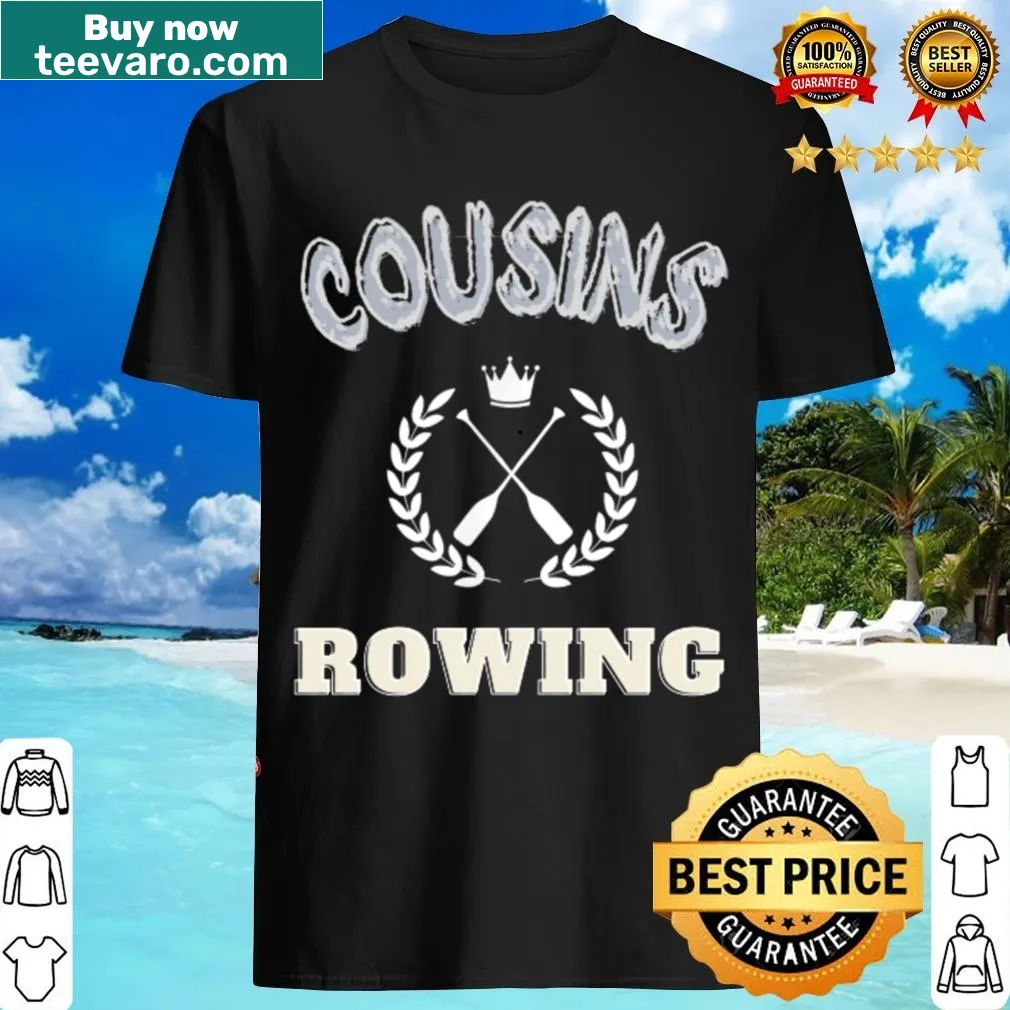T-shirt featuring a rowing graphic related to summer and family memories — on a men's t-shirt