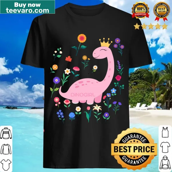 Cartoon dinosaur graphic T-shirt for kids celebrating dino love