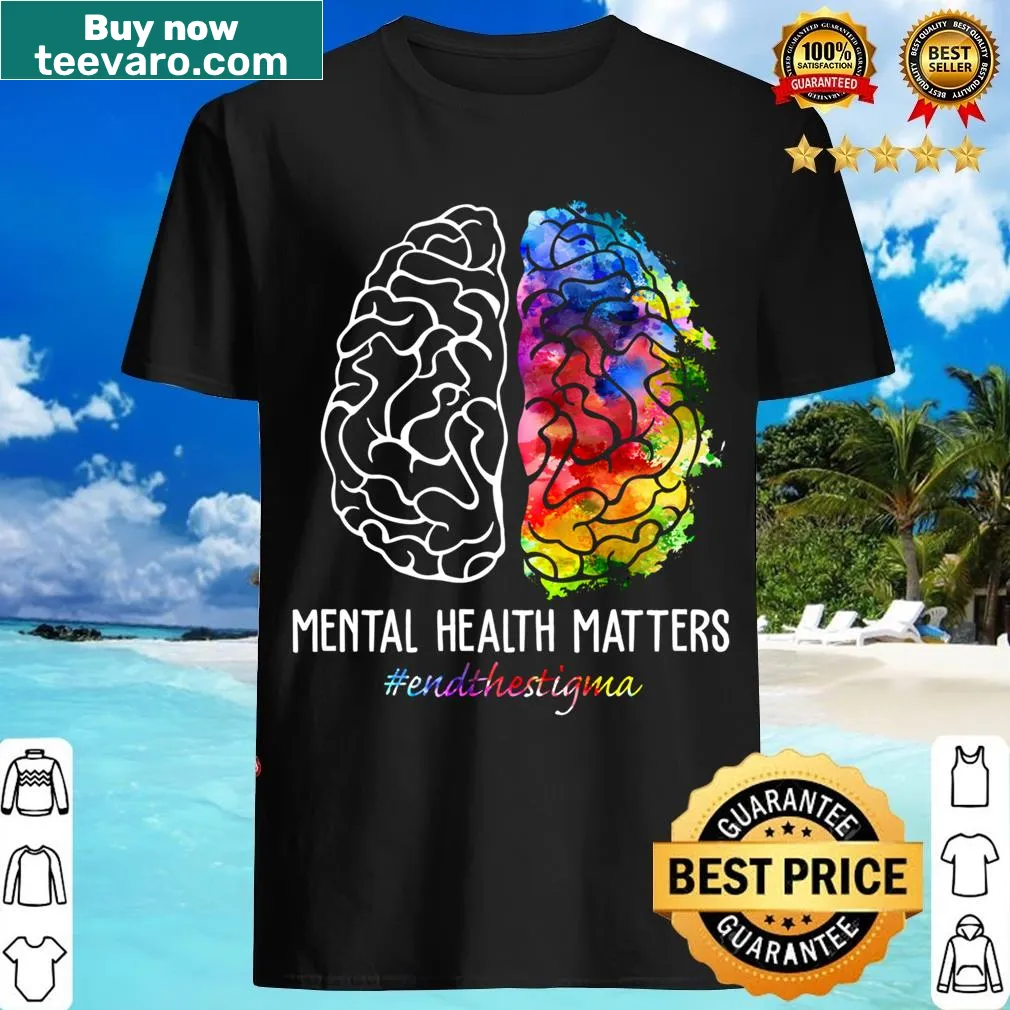 T-shirt promoting mental health awareness with an inspirational message — on a men's t-shirt