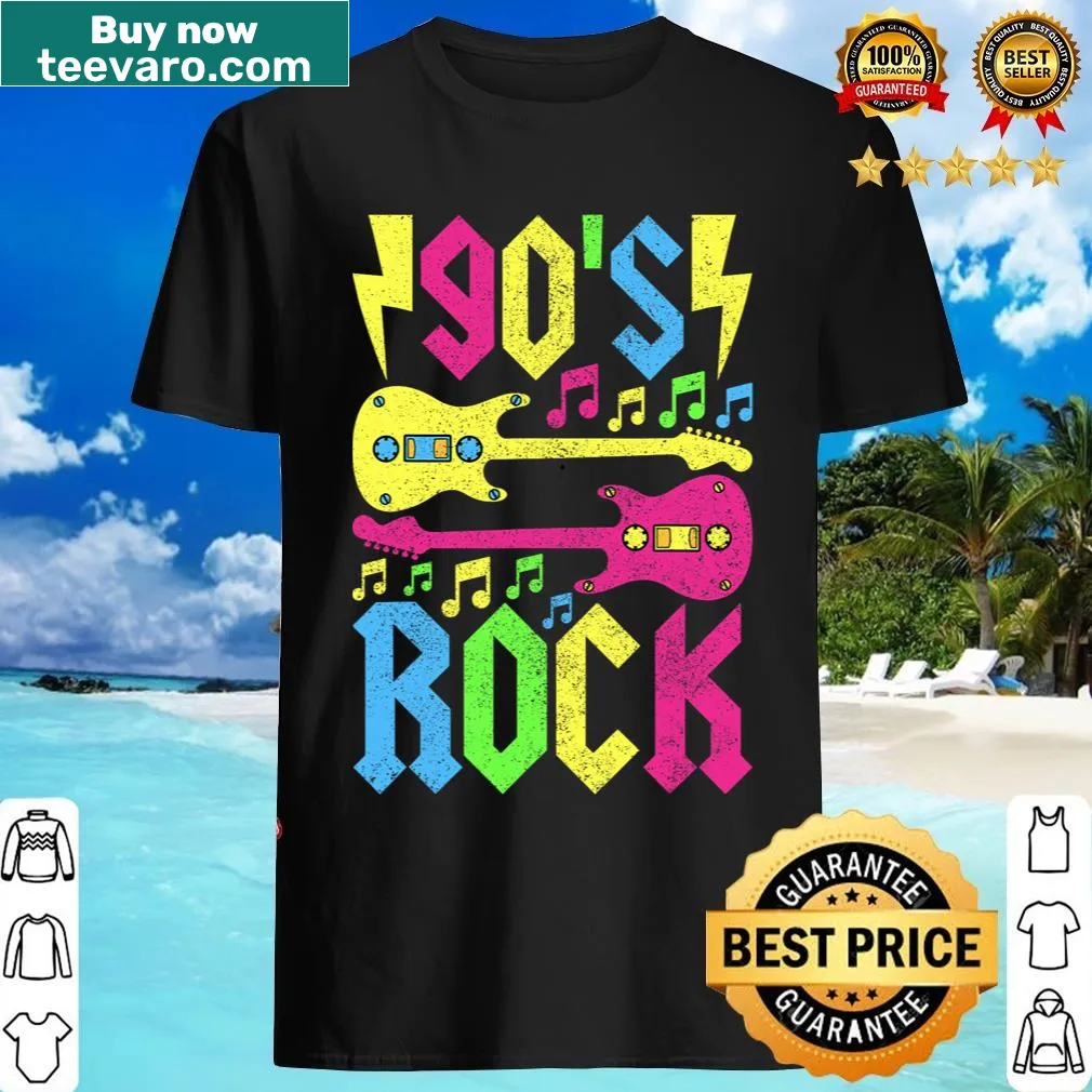 Vintage-style t-shirt reflecting 90s rock concert fashion — on a men's t-shirt