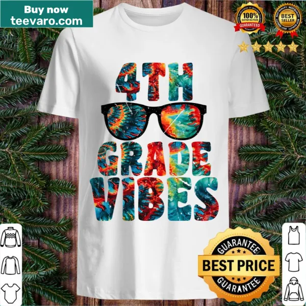 T-shirt with '4th Grade Vibes' text designed for teachers