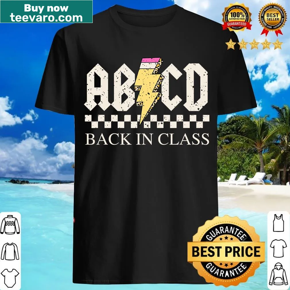 Cartoon T-shirt celebrating school spirit with Boys Girls Teachers Rock text — on a men's t-shirt