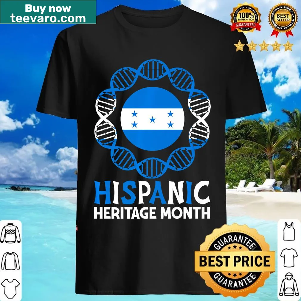 Honduras DNA patriotic graphic on Hispanic Heritage Month t-shirt — on a men's t-shirt