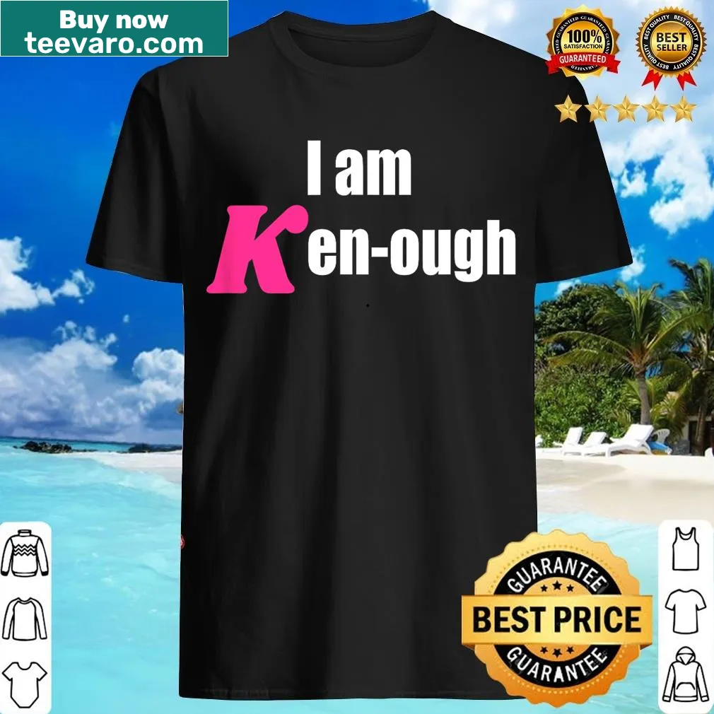 Typography design featuring the phrase I Am Kenough — on a men's t-shirt