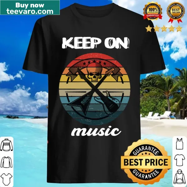 Inspiring t-shirt with the phrase 'Keep On Music'