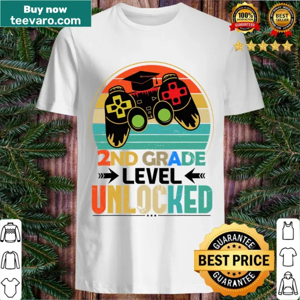 Gamer-themed 2nd grade unlocked T-shirt