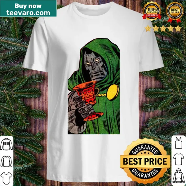 Comic book aesthetic T-shirt featuring Dr. Doom and MF DOOM tribute