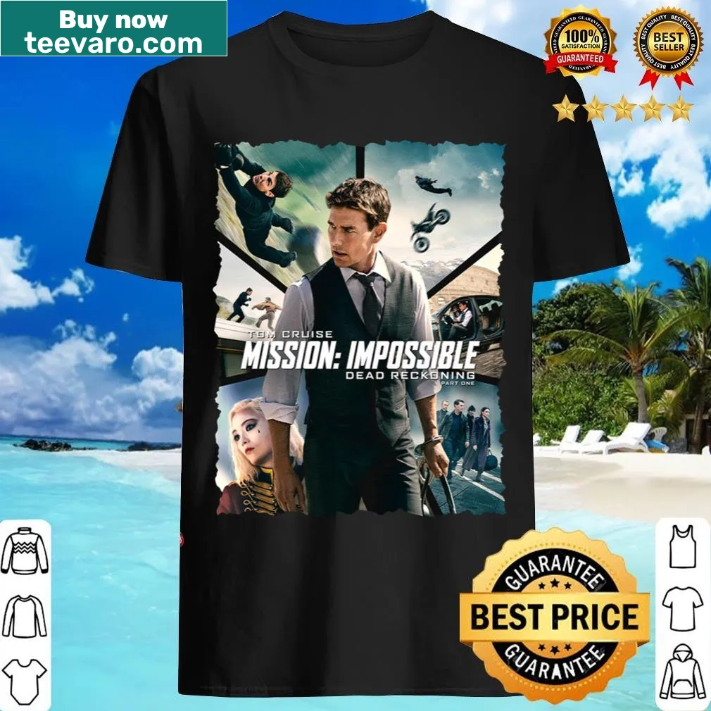 Bold typography design T-shirt inspired by Mission Impossible — on a men's t-shirt