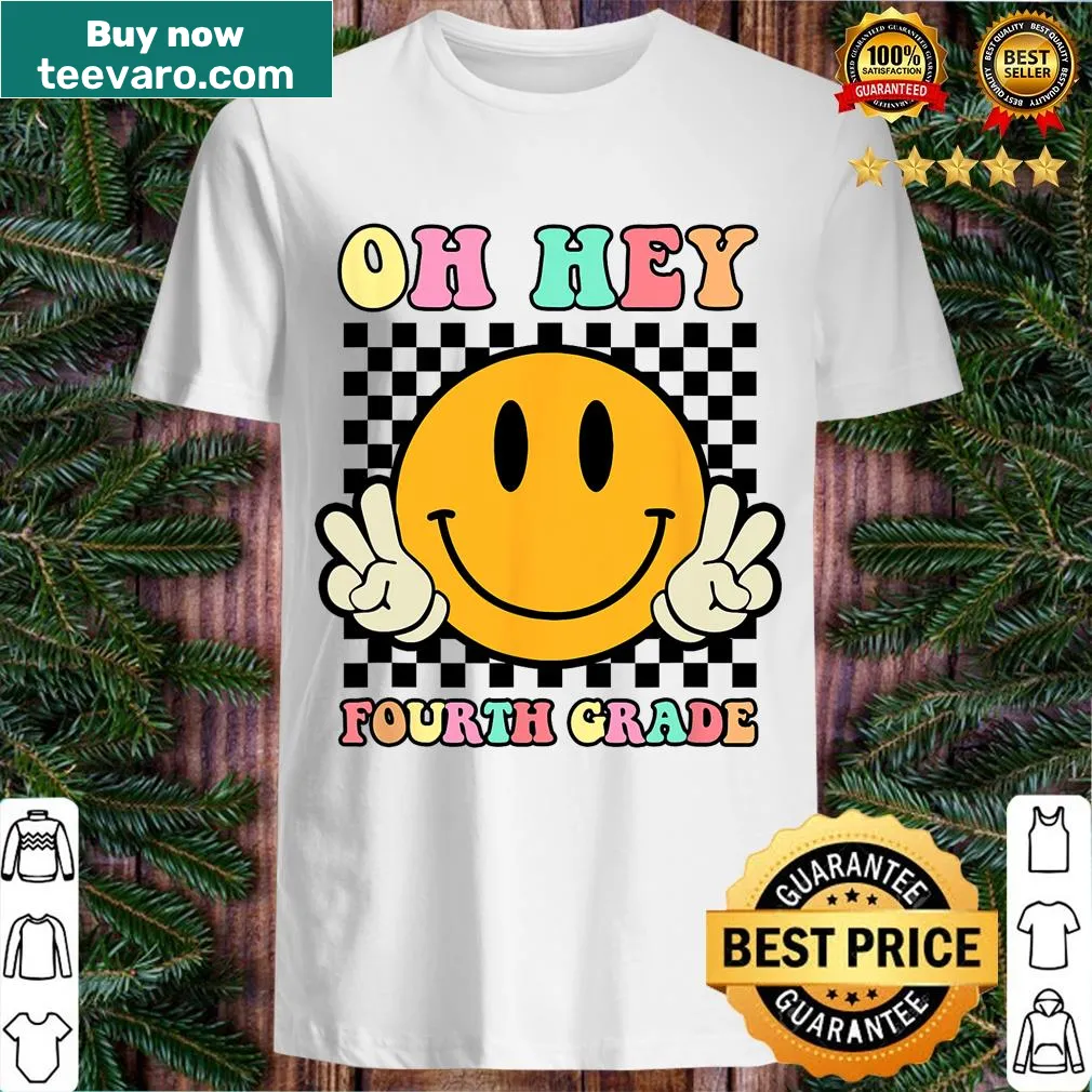 Retro fourth grade back to school T-shirt — on a men's t-shirt