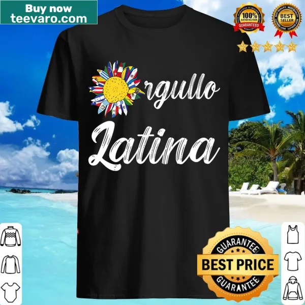 Proud Latin Pride typography on Hispanic Heritage Month t-shirt