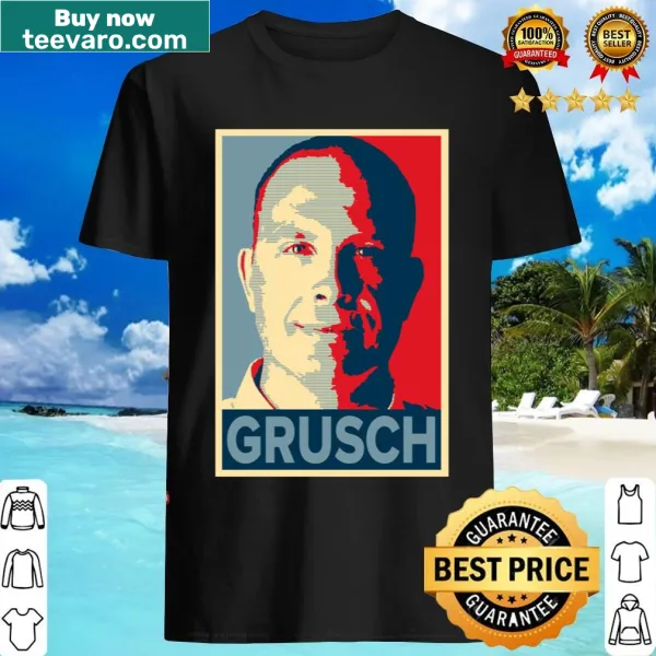 Posterized design of David Grusch on a T-shirt