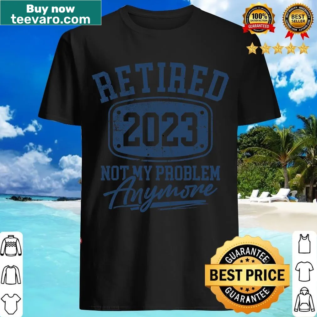 Funny retirement t-shirt with bold sarcastic text — on a men's t-shirt