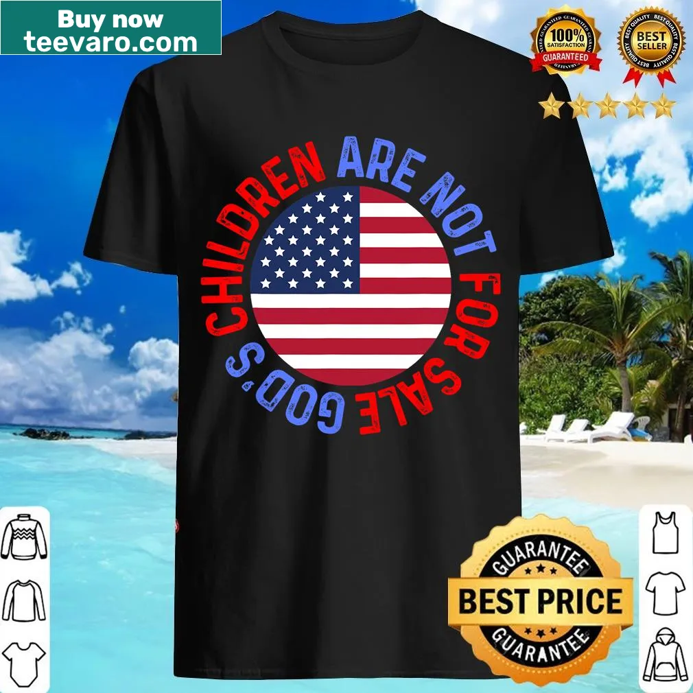 T-shirt with the message 'Stop Human Trafficking: God's Children Are Not For Sale'. — on a men's t-shirt