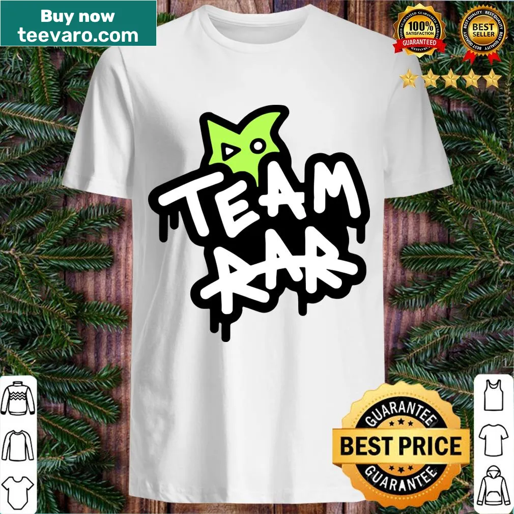 Graffiti-style Team Rar logo on a casual T-shirt — on a men's t-shirt