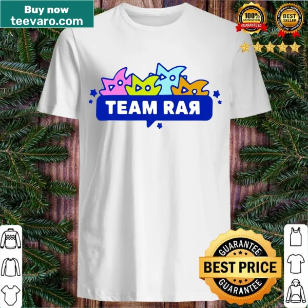 Cartoon monster design for Team Rar fans on a T-shirt