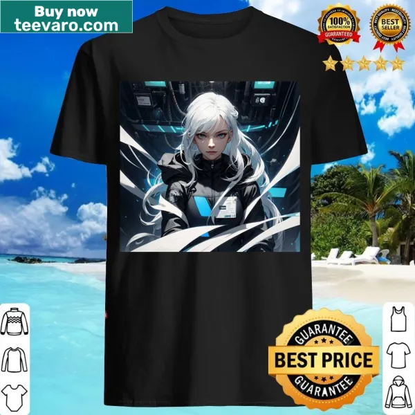 T-shirt featuring a graphic of Tina White looking serious