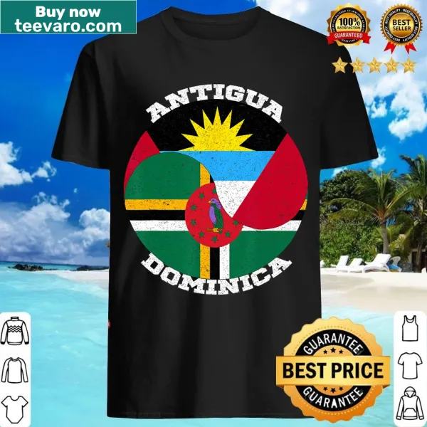Vintage T-shirt with Dominica Antiguan flag design