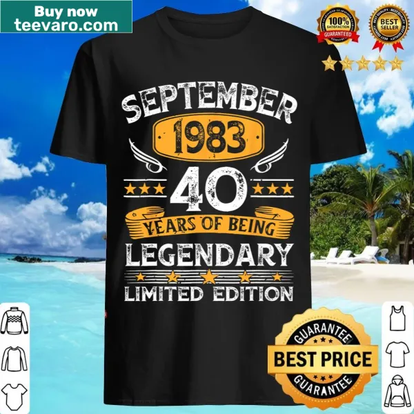 Vintage T-shirt for 40th birthday celebration, born 1983
