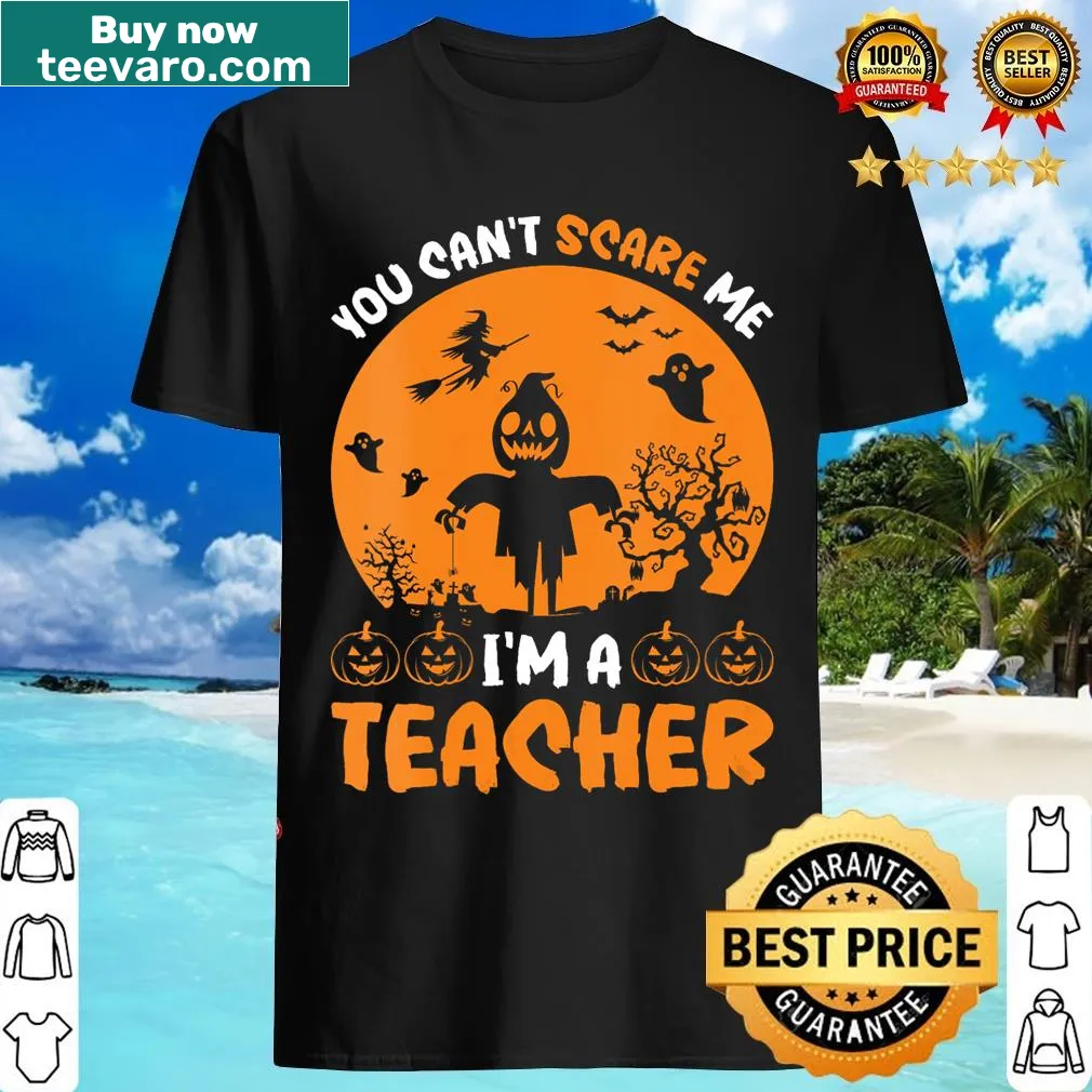 Halloween-themed v-neck t-shirt for women with humorous text — on a men's t-shirt