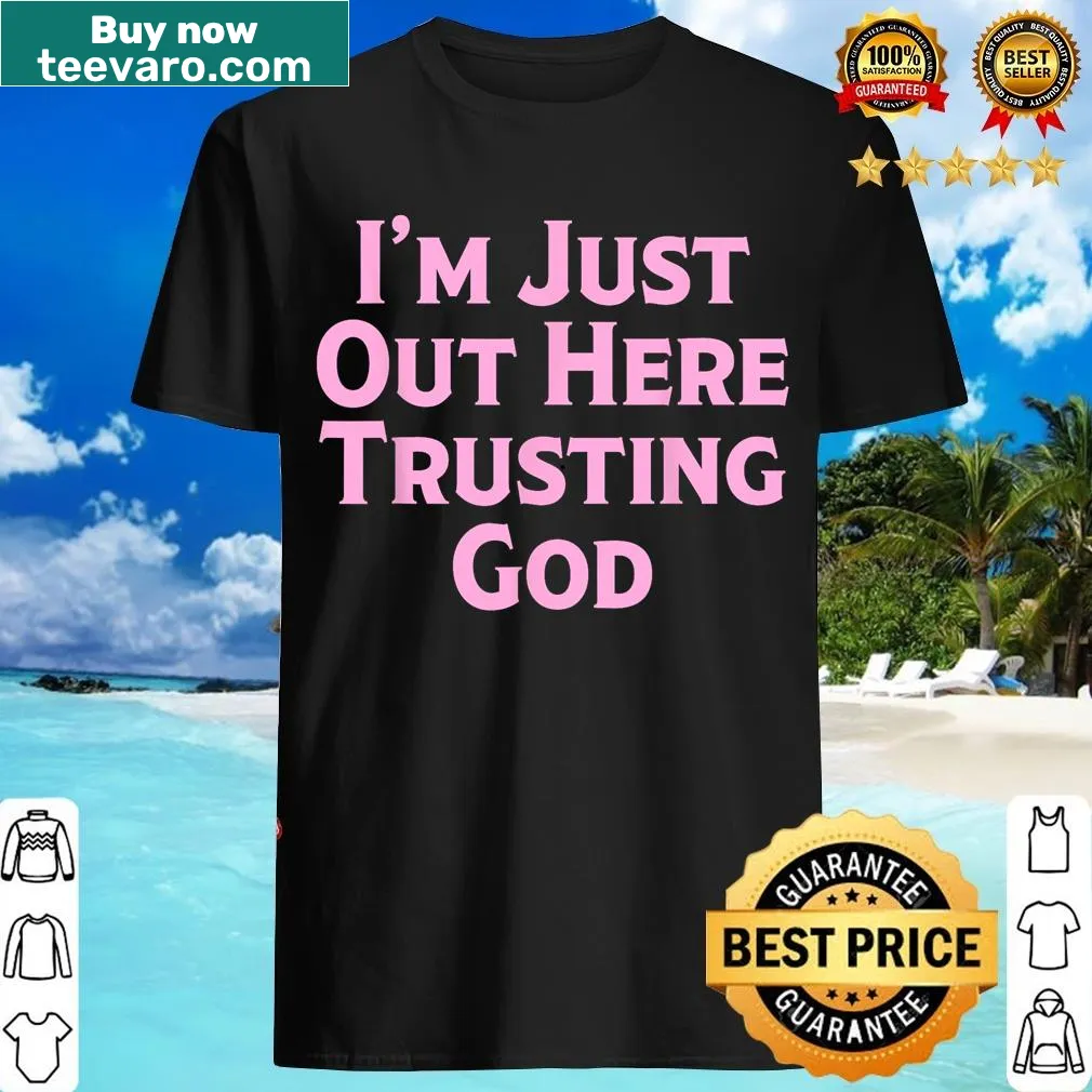Inspirational Trusting God faith-based T-shirt — on a men's t-shirt