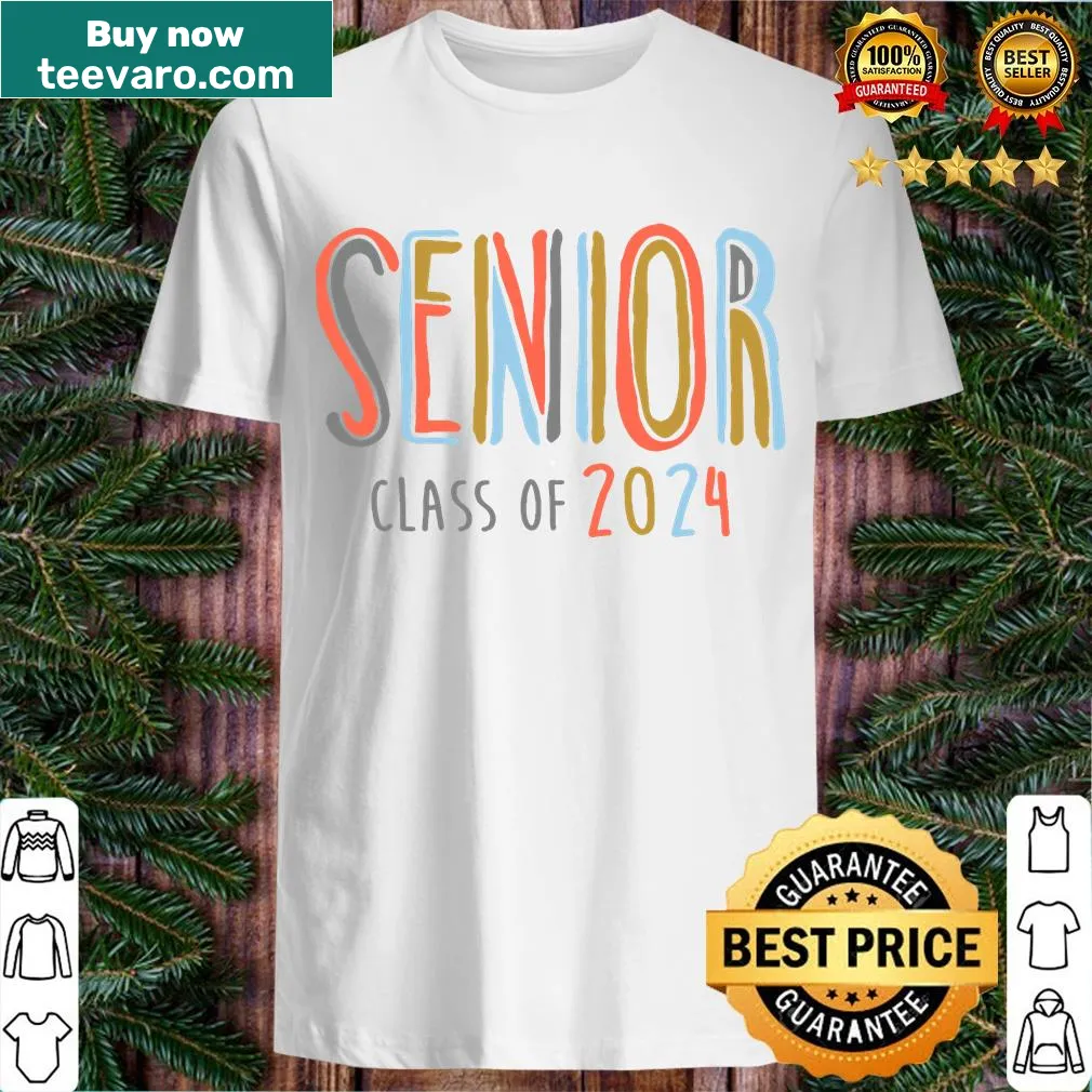 T-shirt with text Class Of 2024 for students and teachers — on a men's t-shirt