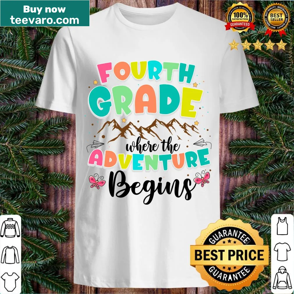 Inspirational teacher T-shirt for 4th grade educators — on a men's t-shirt