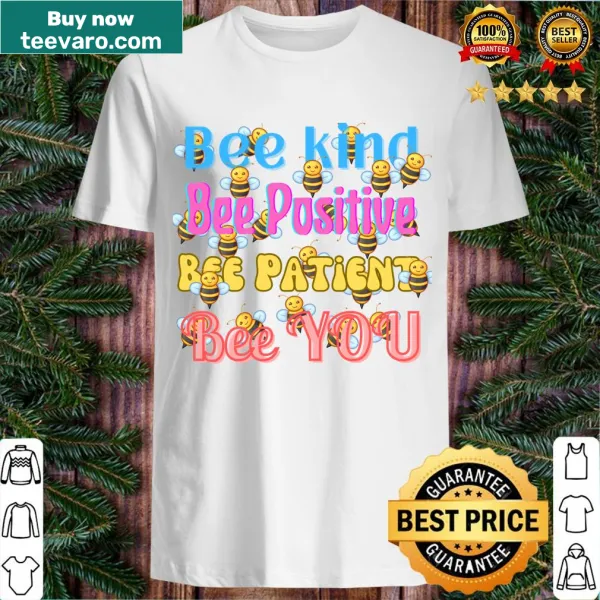 Motivational typography design featuring a bee on a T-shirt.