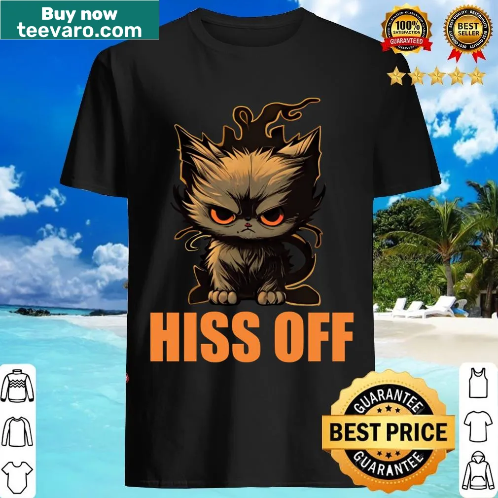 Funny cat-themed t-shirt with humorous phrase — on a men's t-shirt