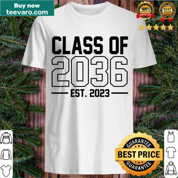 Kids t-shirt with 'Class Of 2036' and playful handprints design