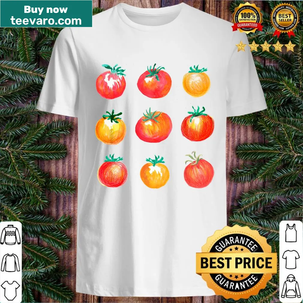 Hand-drawn tomato graphic T-shirt with a funny pun — on a men's t-shirt